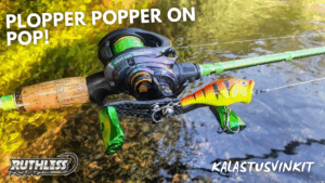 Read more about the article Näe isku pinnassa – Pintaviehekalastus Ruthless Plopper Popperilla