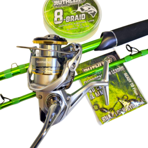 Ruthless Greenline Vol.2 Pike 7’5” 20–70g vapakelasetti – Shimano Sedona C3000 + kuitusiima